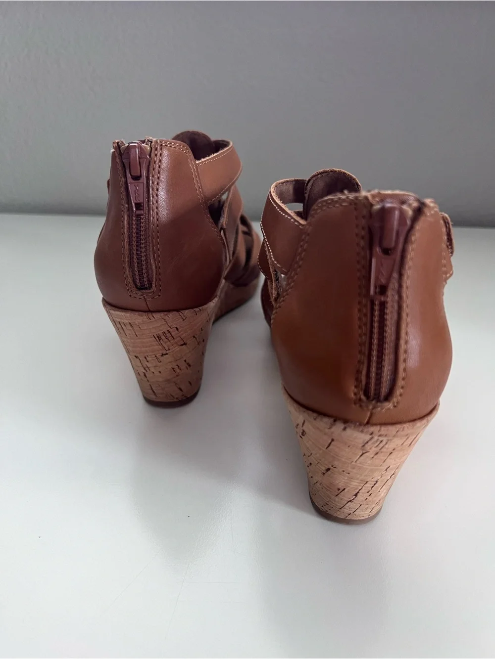 Rockport Brown Strappy Gladiator Sandal Wedges for Women